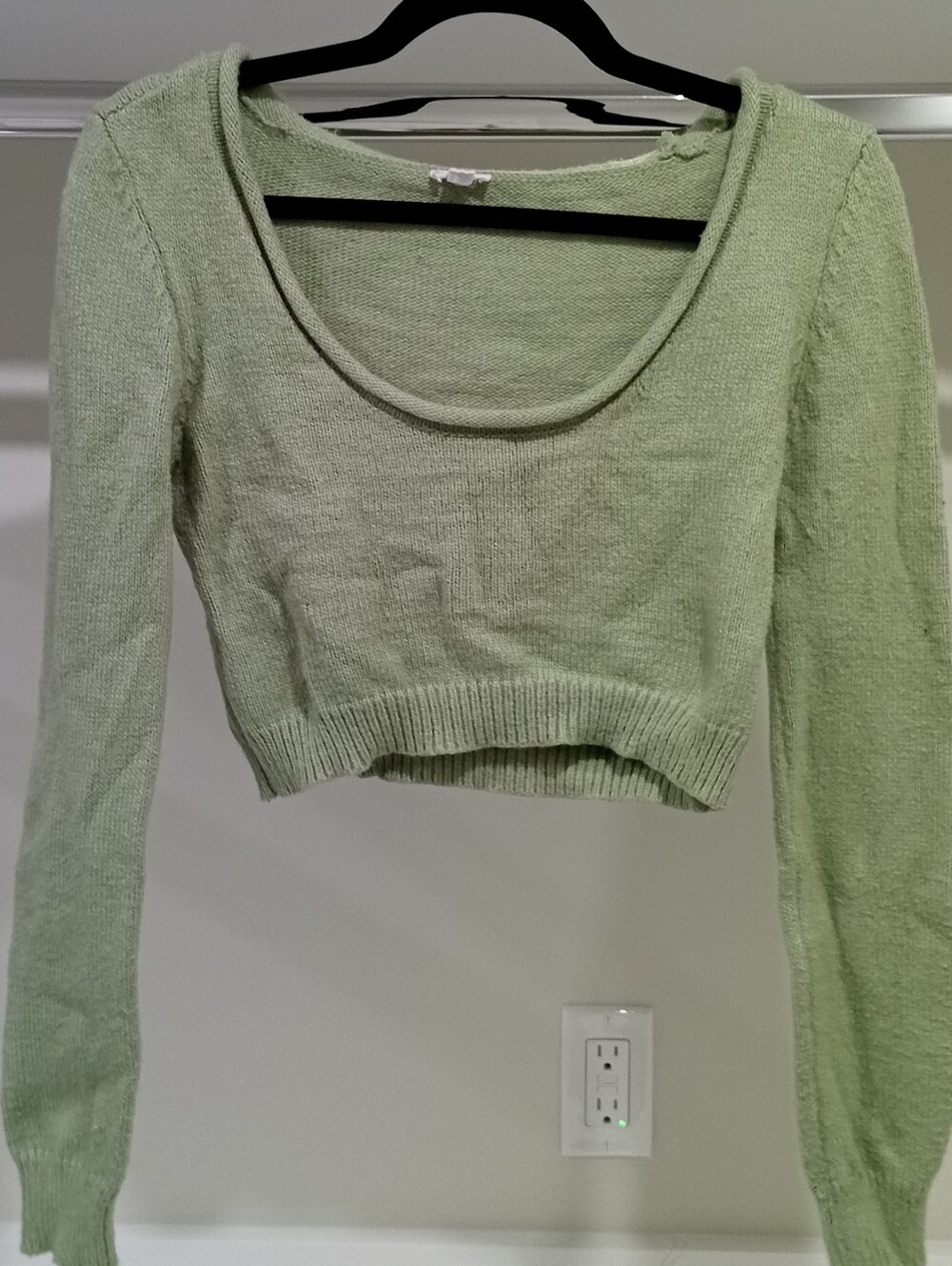 Cropped Light Green Sweater